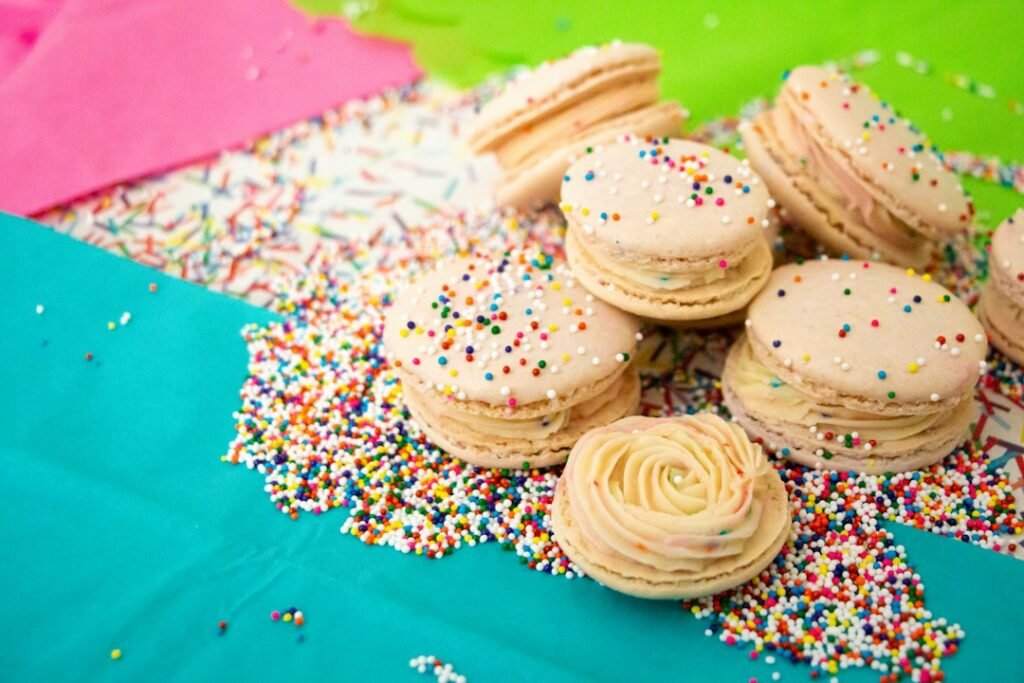 Rainbow Funfetti Cake with sprinkles