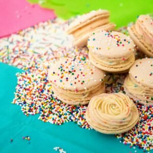 Rainbow Funfetti Cake with sprinkles